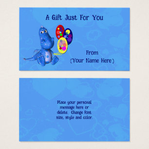 Blue Dragon Balloons Personalisierte Geschenkkarte