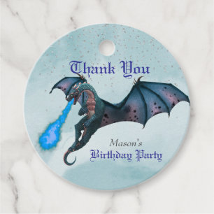Blue Dragon Birthday Vielen Dank Geschenkanhänger