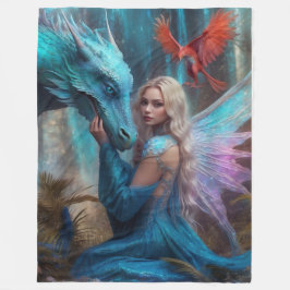 Blue Dragon Blanket Fleecedecke