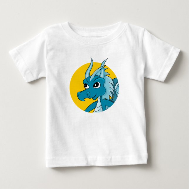 Blue dragon cartoon baby T-Shirt (Vorderseite)