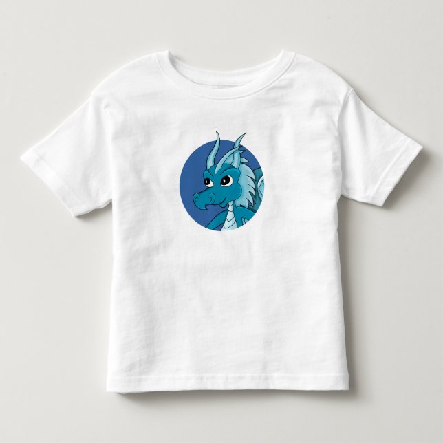 Blue Dragon Cartoon Kleinkind T - Shirt (Vorderseite)