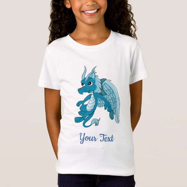 Blue Dragon Cartoon T - Shirt (Vorderseite)