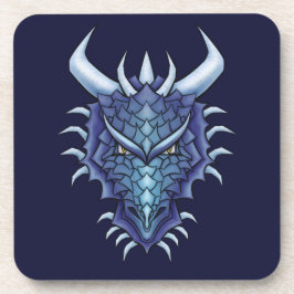 Blue Dragon Head Fantasy Getränkeuntersetzer