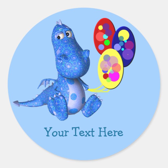 Blue Dragon Holdings Balloons Niedlich Sticker (Vorderseite)