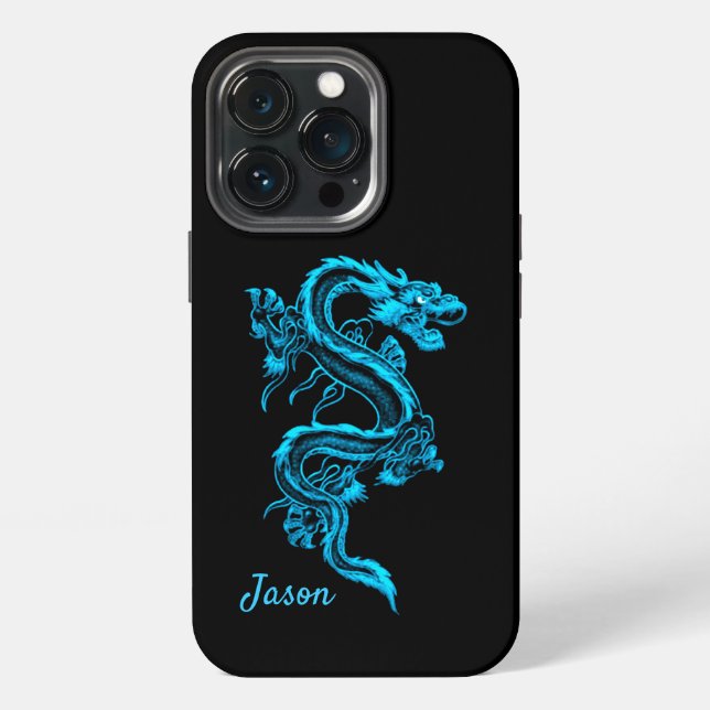 Blue Dragon iPhone 13 Pro Hülle (Hinten)