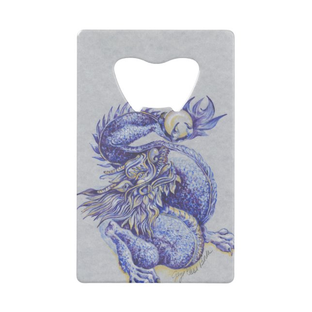 Blue Dragon Kreditkartenflaschenöffner (Vorderseite)