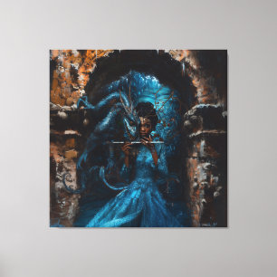 Blue Dragon Leinwanddruck