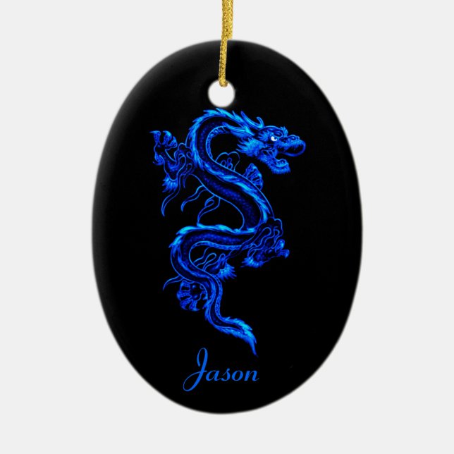 Blue Dragon Ornament (Vorne)