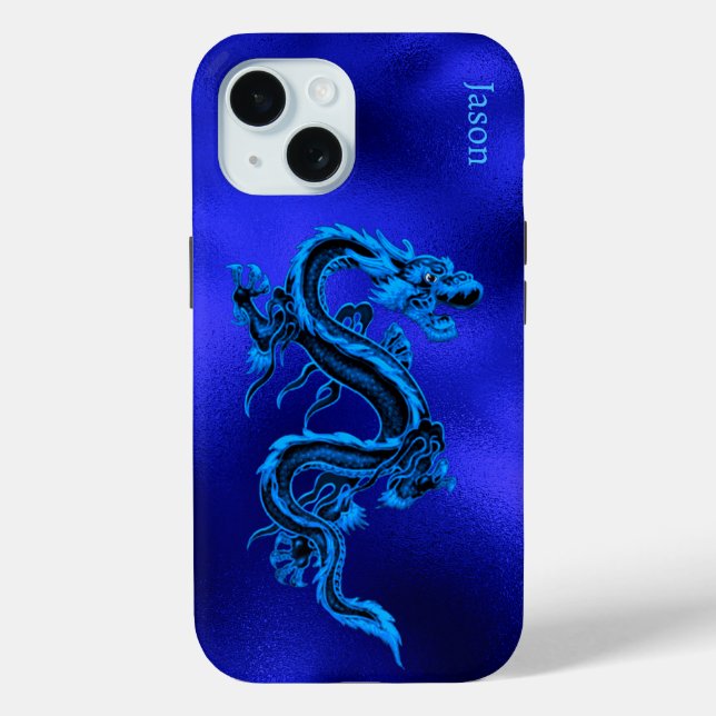 Blue Dragon Personalisiert Case-Mate iPhone Hülle (Rückseite)