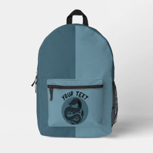 Blue Dragon Print Cut Nähtasche Bedruckter Rucksack