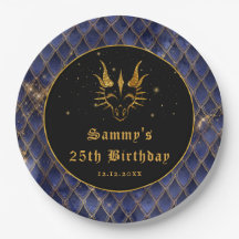 Blue Dragon Scales Gold Imitate Glitzer Geburtstag