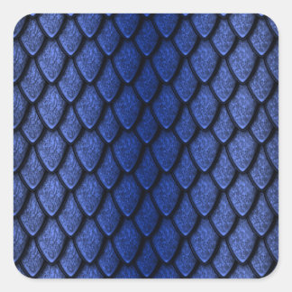 Blue Dragon Scales Quadratischer Aufkleber