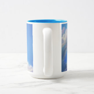 Blue Dragon Soaring Skies  Zweifarbige Tasse