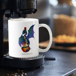 Blue Dragon Sunburst Gitarre Kaffeetasse