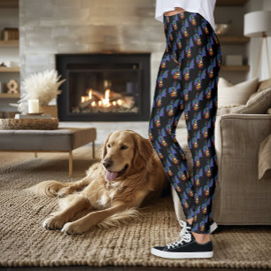 Blue Dragon Sunburst Gitarre Leggings