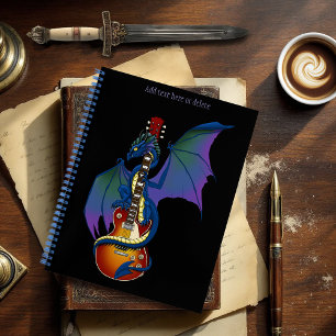 Blue Dragon Sunburst Gitarre Notizbuch