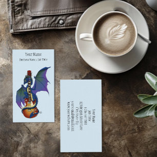 Blue Dragon Sunburst Gitarrenmusik Visitenkarte