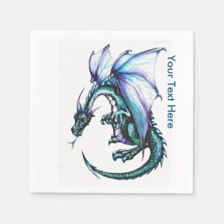 Blue Dragon White Cocktail Paper Napkins Serviette