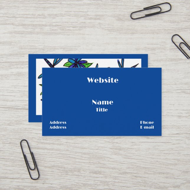 Blue Dragonfats Business Cards Visitenkarte (Vorderseite/Rückseite Beispiel)