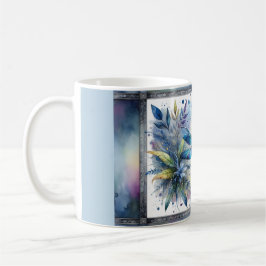 Blue Dragonfly Botanical Watercolor Kaffeetasse