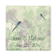 Blue Dragonfly Gastgeschenk Hochzeit Magnet