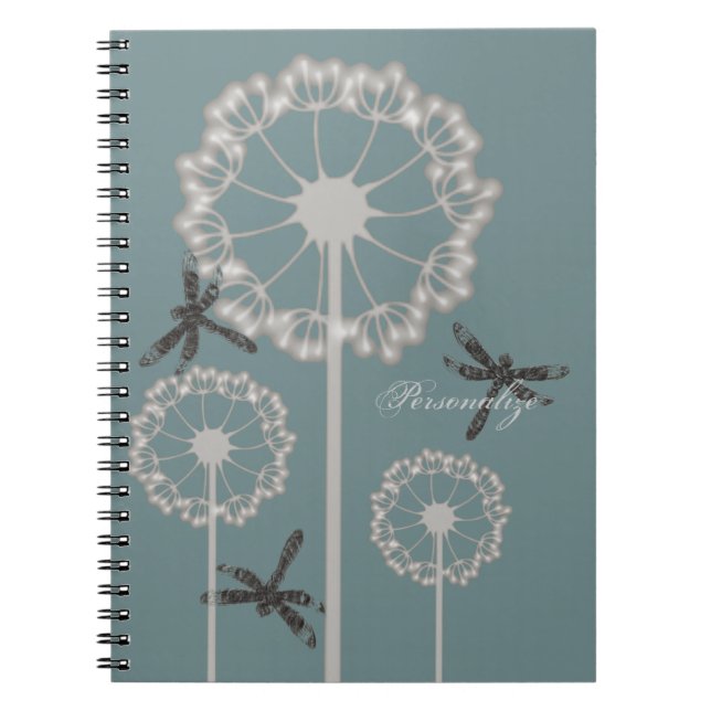Blue Dragonfly Notebook Notizblock (Vorderseite)