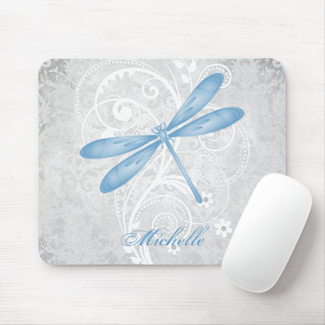 Blue Dragonfly Personalisiert Mouse Pad Mousepad (Mit Mouse)