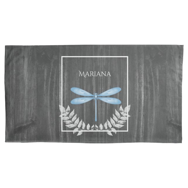 Blue Dragonfly Pillow Case Kissenbezug (Vorderseite-Links)