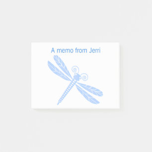 Blue Dragonfly Post It Note Pad Post-it Klebezettel