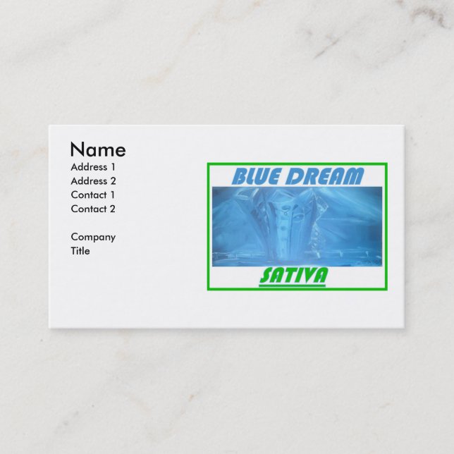 BLUE DREAM SATIVA VISITENKARTE (Vorderseite)