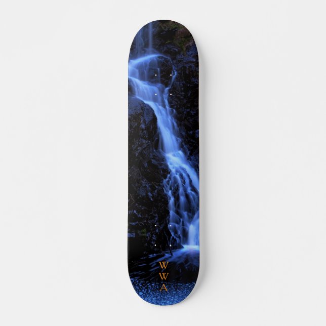 Blue Dream Wasserfall Skateboard Wandkunst (Vorne)
