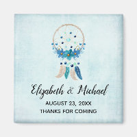 Blue Dreamcatcher Stylish Boho Design Wedding