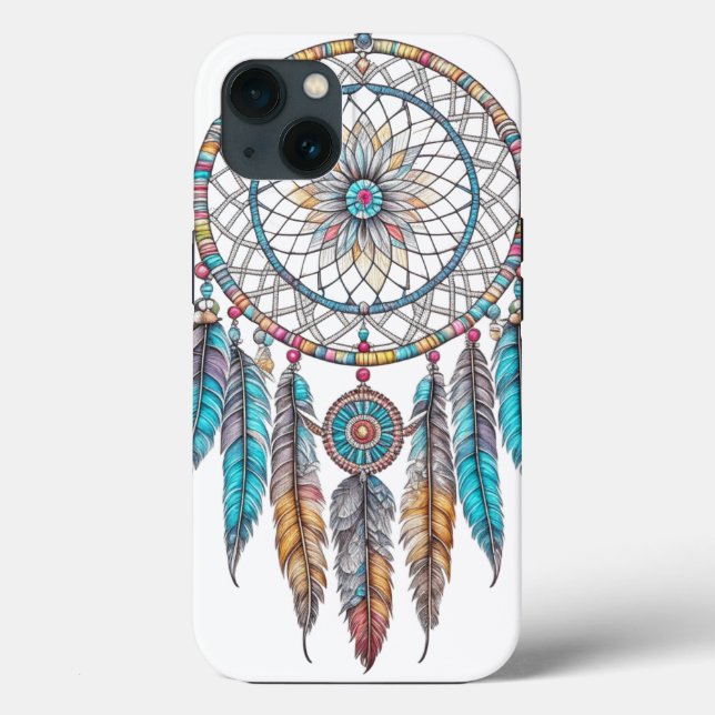 Blue Dreamcatchers Mystical Case-Mate iPhone Hülle (Rückseite)