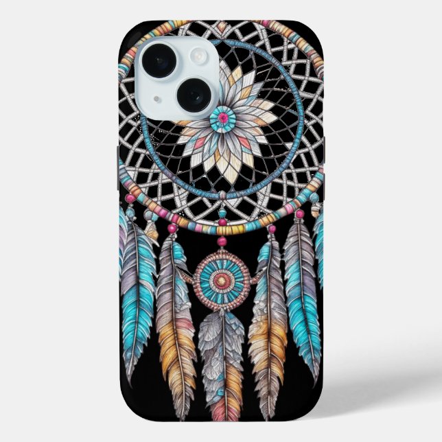 Blue Dreamcatchers Mystical Case-Mate iPhone Hülle (Rückseite)