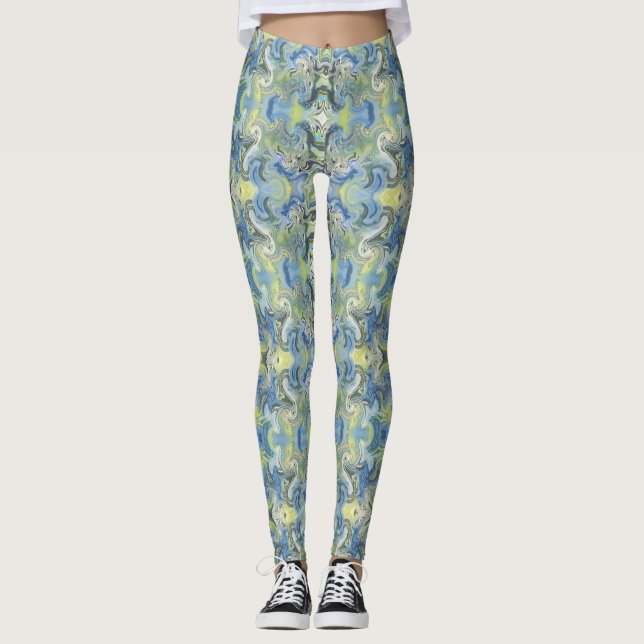 Blue Dreams Custom Leggings (Vorderseite)