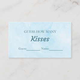 Blue Dreamy Guess Wie viele Kisses Bridal Spiel Begleitkarte