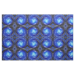 Blue Drehung Abstrakt Art Stoff