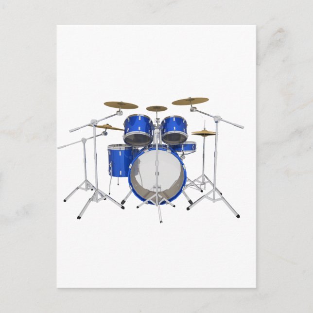 Blue Drum Kit: Postkarte (Vorderseite)