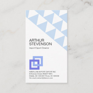 Blue Dual Direction Arrows Import Export Agent Visitenkarte