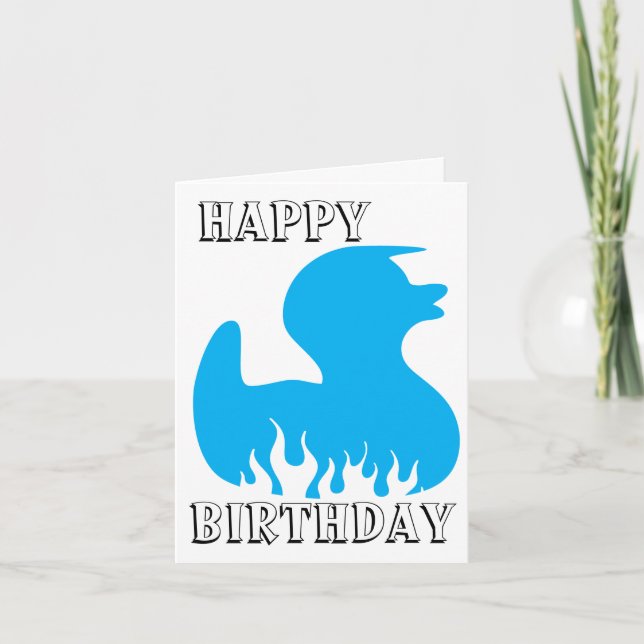 Blue Duck Happy, Geburtstag Karte (Vorderseite)