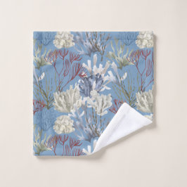 Blue Dusk Solid mit Undersea Print Badhandtuch Set