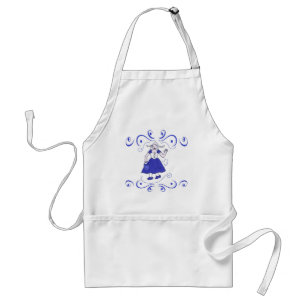 Blue Dutch Piper Delft Look Schürze