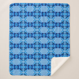 Blue Dye Heart Sherpa Blanket Sherpadecke