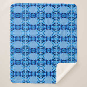 Blue Dye Heart Sherpa Blanket Sherpadecke