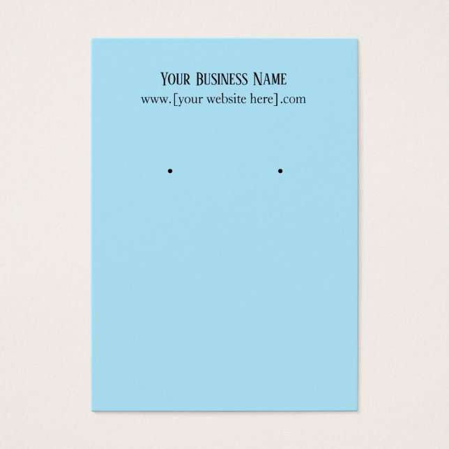 Blue Earring Business Cards (Vorderseite)