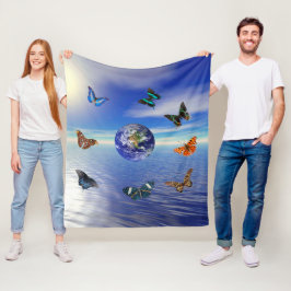 Blue Earth Butterfets Fleece Blanket