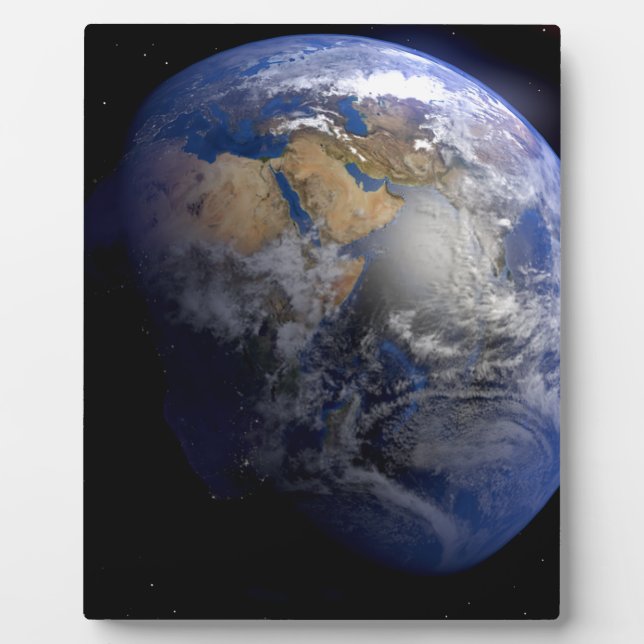 Blue Earth From Space Inspiration Fotoplatte (Vorderseite)