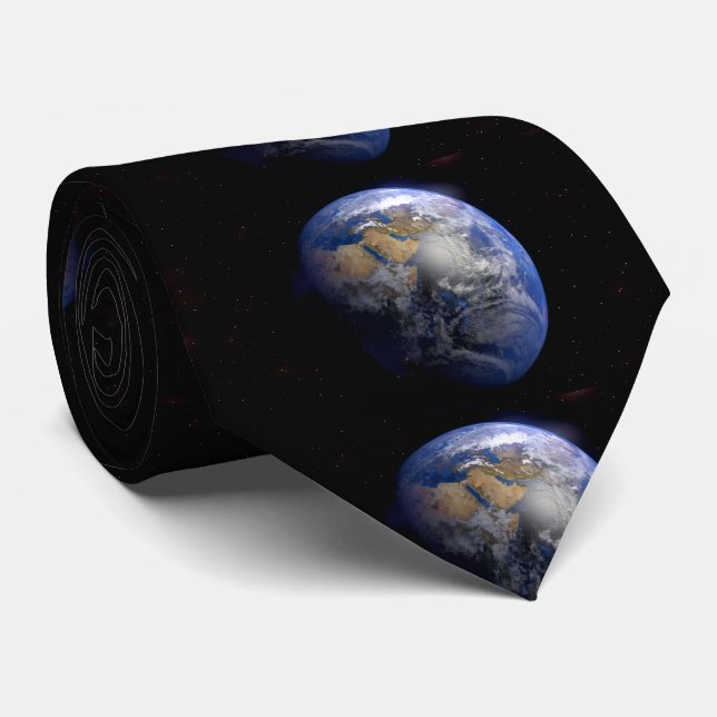 Blue Earth From Space Inspiration Krawatte (Gerollt)