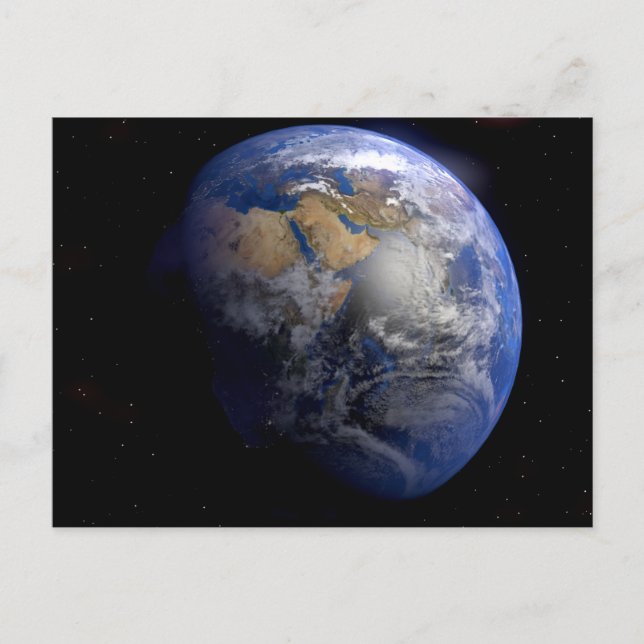 Blue Earth From Space Inspiration Postkarte (Vorderseite)
