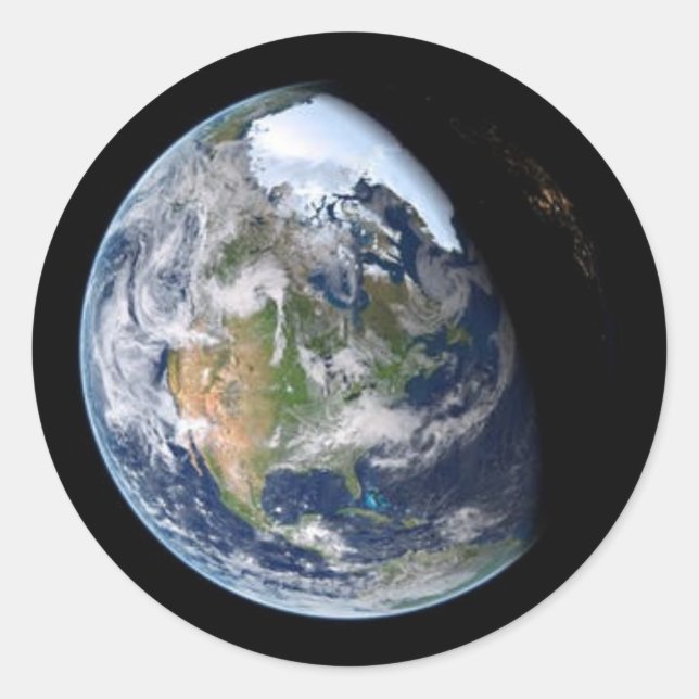 Blue Earth Round-Aufkleber Runder Aufkleber (Vorderseite)